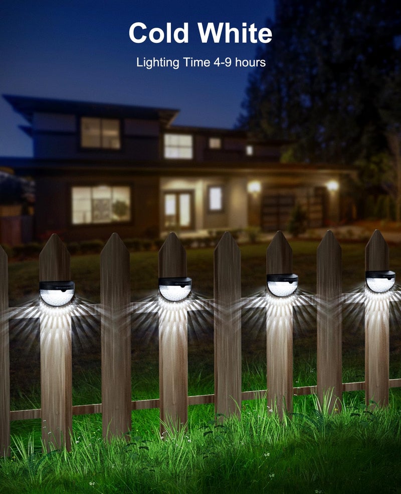 OTHWAY Solar Fence Post Lights Wall Mount Decorative Deck Lighting (Black, 4 Packs) - Image 4